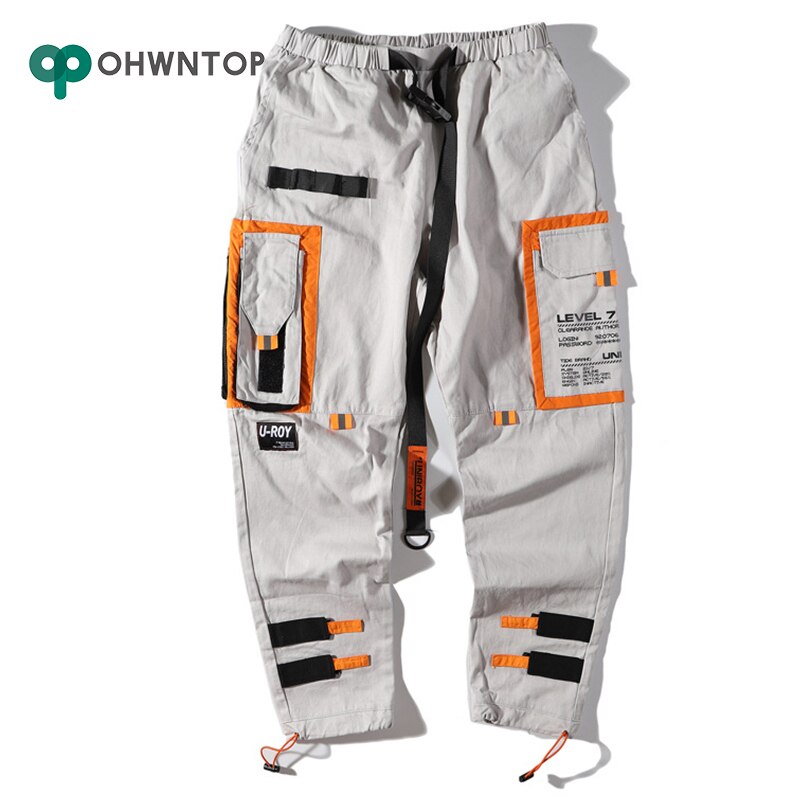 Pantalones de chándal para hombre, pantalones de harén Cargo con múltiples bolsillos, pantalones casuales de estilo Hip Hop para hombre, pantalones para correr, pantalones informales a la