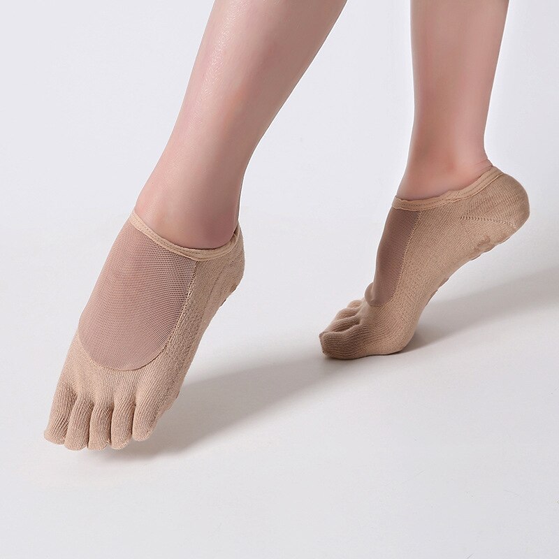3 paar yoga tenen sokken dames onzichtbare kant mesh vijf vinger yoga sokken volwassen meisje sportkleding sportschool fitness dans pilates sokken
