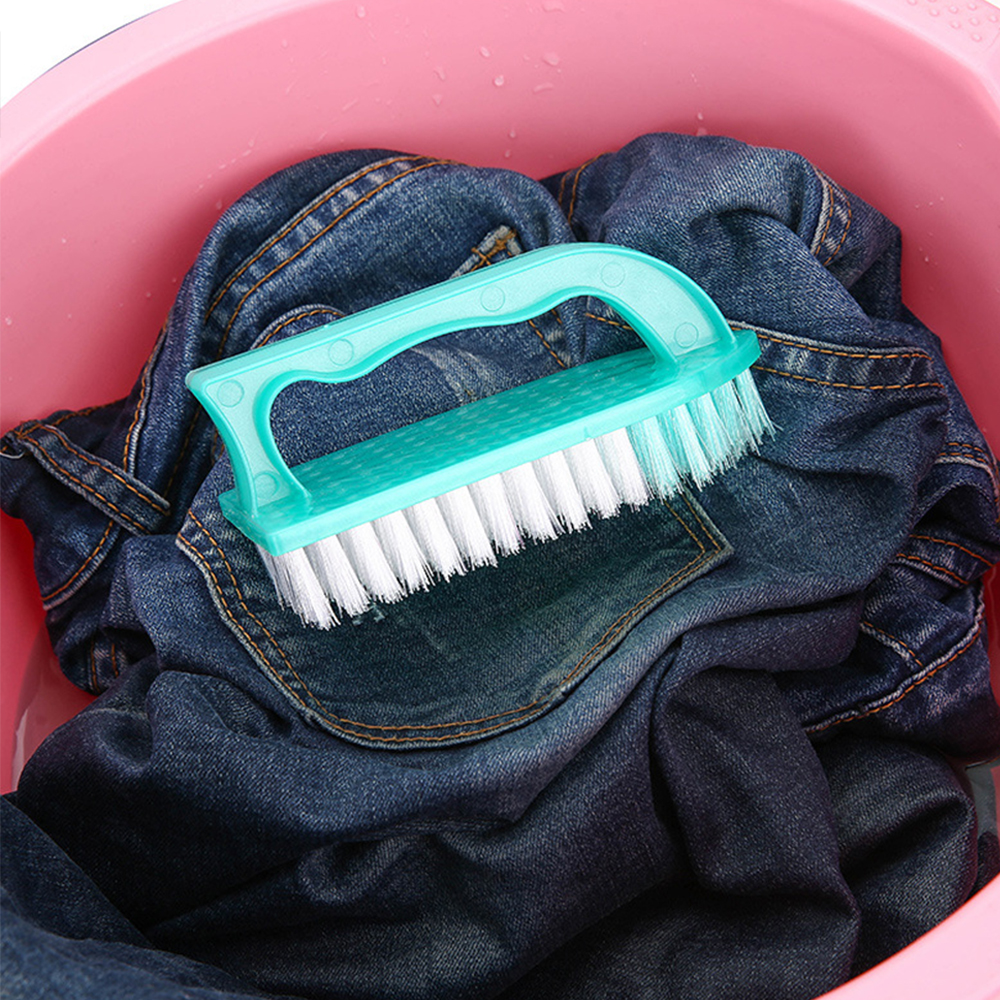 Spazzola per bucato in plastica resistente, setole rigide per vestiti, scarpe, pulizia del pavimento, strumento di lavaggio portatile multiuso per uso domestico