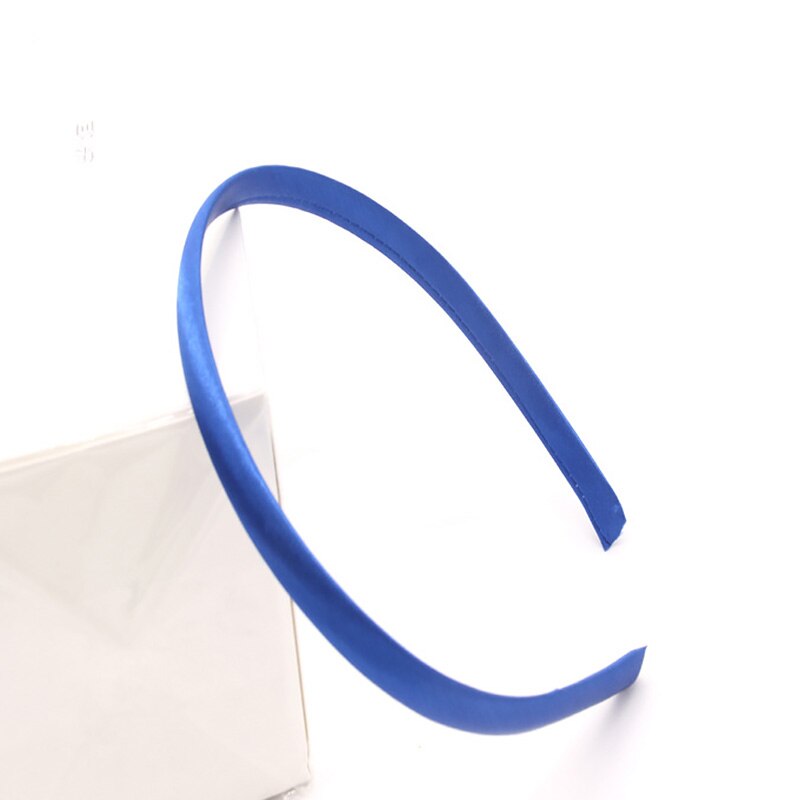 10 sztuk 10mm tkaniny pokryte pałąk kolorowe włosy obręcze puste ustawienia bazowe dla DIY Making dzieci dziewczyny akcesoria do włosów ustalenia: Royal Blue