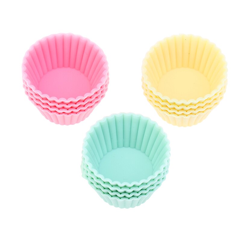 12 Stuks Siliconen Cake Cupcake Cup Cake Tool Bakvormen Bakken Siliconen Mal Cupcake En Muffin Cupcake Voor Diy Door Willekeurige kleur