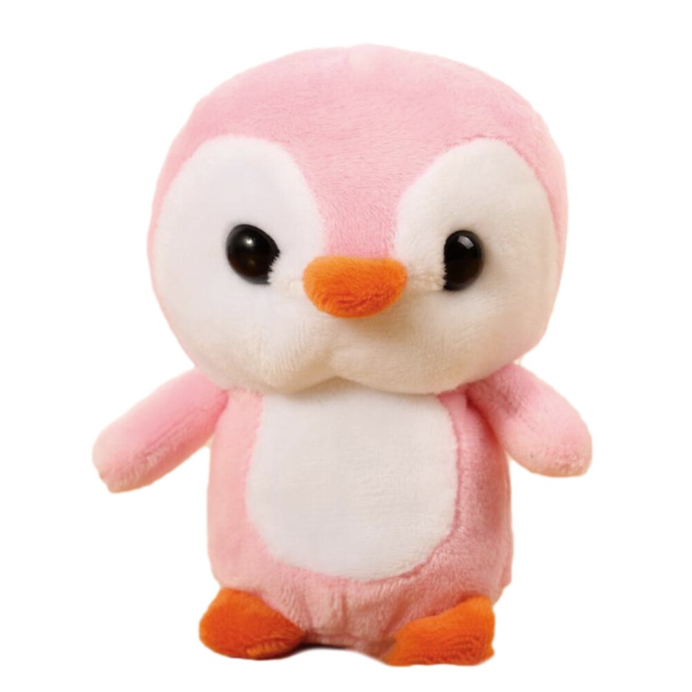 Mini Penguin Kawaii Doll Toy PVC Flocking Decoration Dolls Penguin 3 Colors Girls Little Exquisite Toy Christmas: Pink