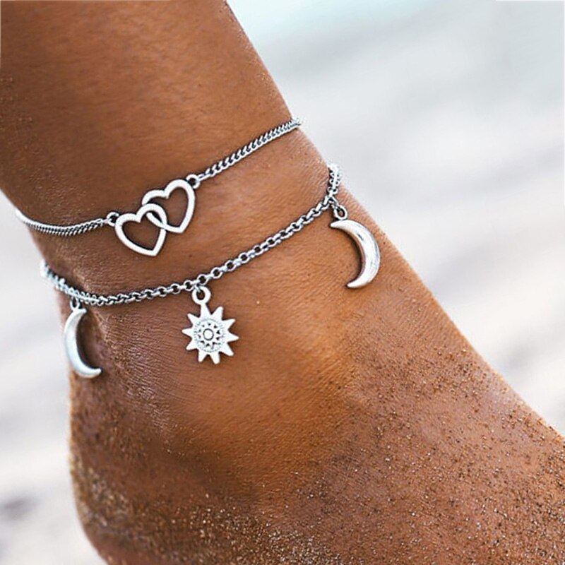 4 stijlen bohemian eenvoudige dames enkelbandjes blotevoeten gehaakte sandalen voetsieraden 2022 trends