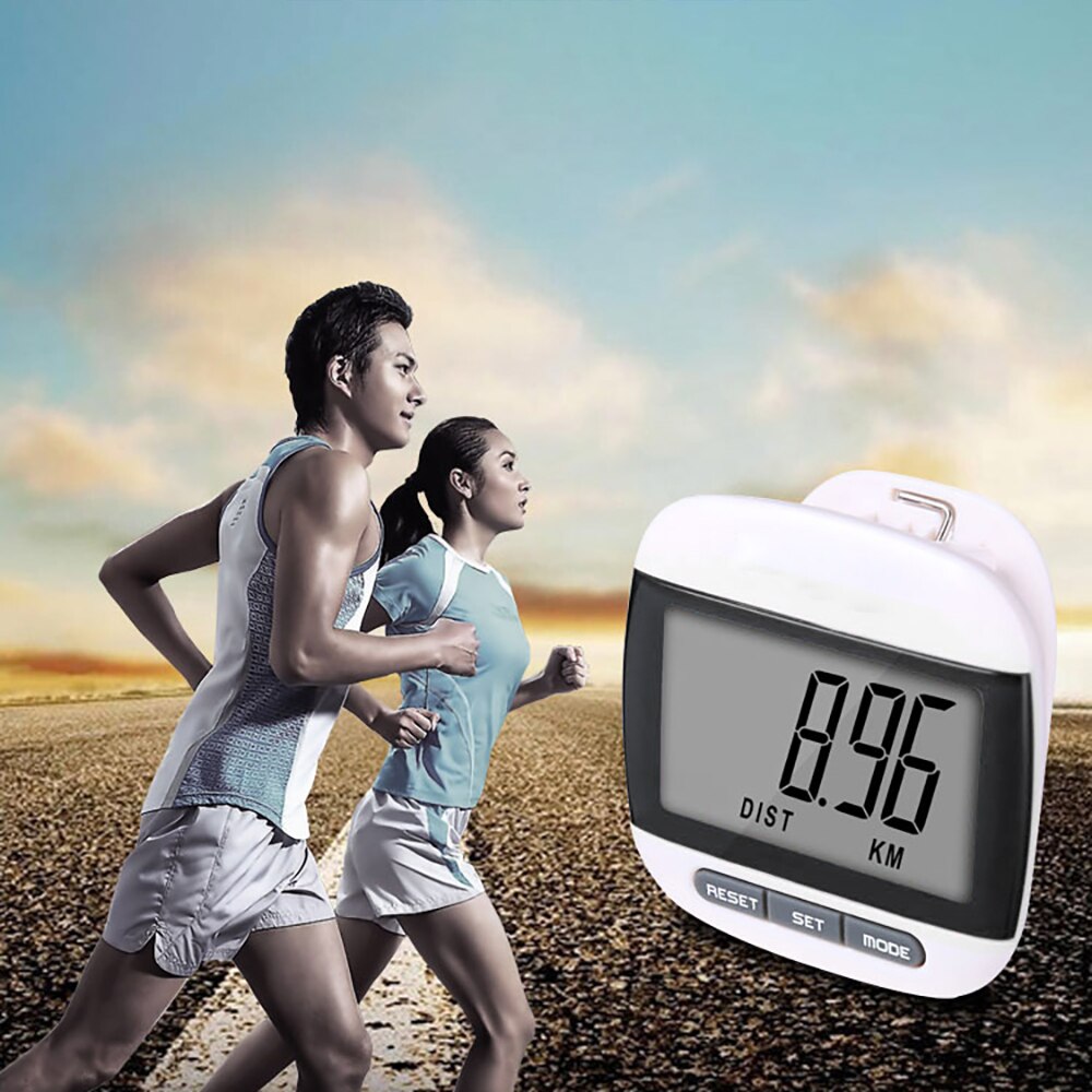 Large LCD Display Step Counter Digital Display Pedometer Sports Pocket Pedometer With Clip For Old People