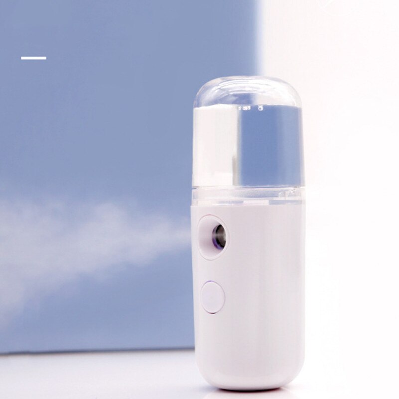30ml Mini poche Nano brouillard pulvérisateur été hydratant visage vapeur visage humidificateur brouillard vaporisateur beauté soins de la peau: White