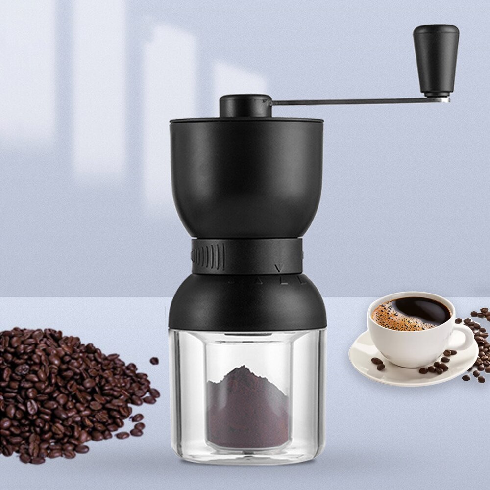 Manuel kaffekværn justerbar kaffebønne keramisk burr kværne mølle let rengørings køkkenredskaber
