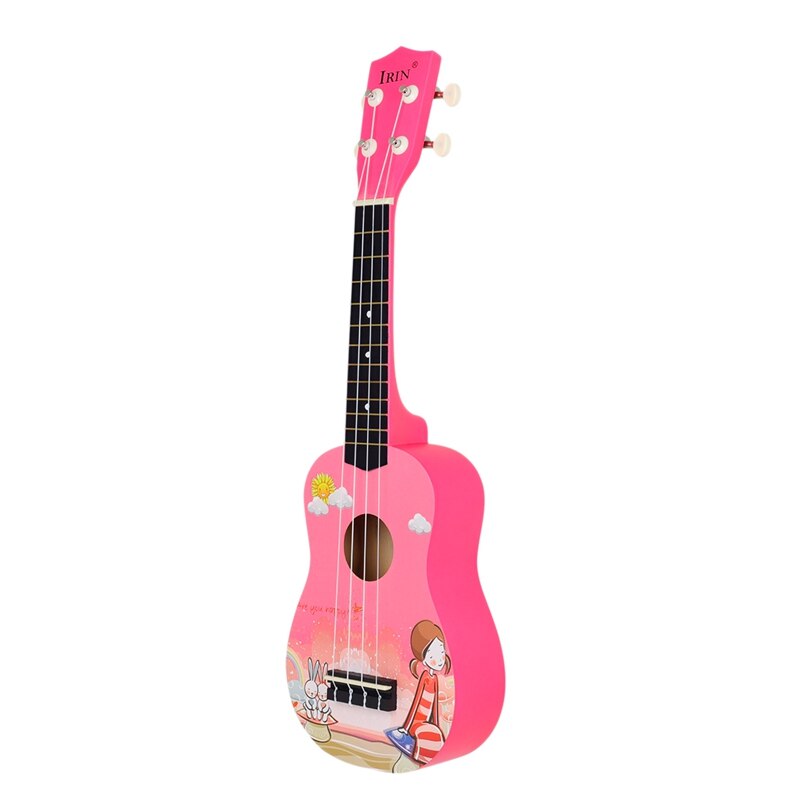 Irin 21 Inch Pink Soprano Ukulele Basswood 4 Strings Hawaiian Guitar Musical Instruments Ukulele: Default Title