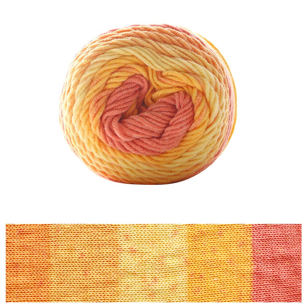 100G Solid/Regenboog Kleur Hand Geweven Katoenen Garen Zachte Gehaakte Dikke Garen Voor Hand Breien Warme Trui sofa Kussen Sjaal Diy