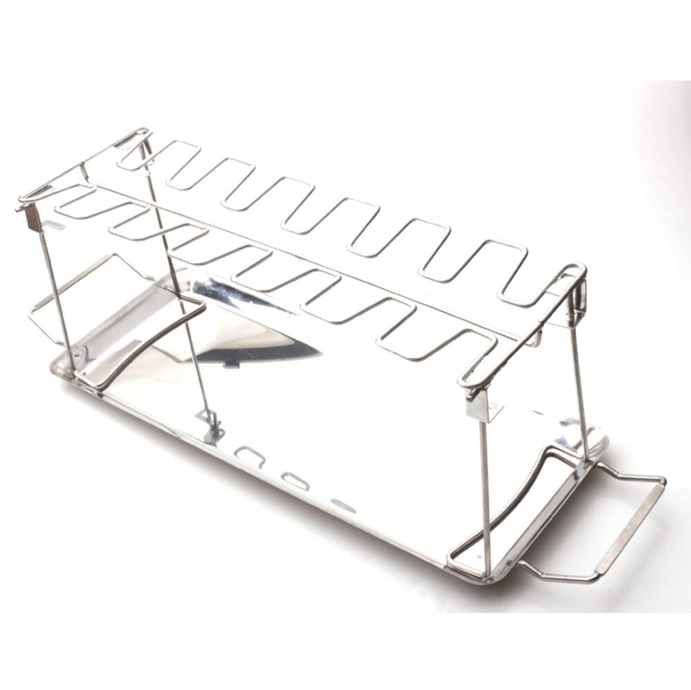 Soporte Vertical de acero inoxidable para asar pollo, parrilla, horno ahumador, accesorios para barbacoa