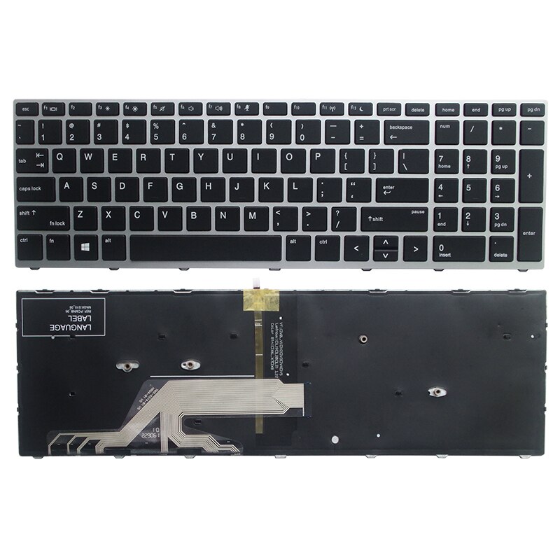 Backlit US laptop Keyboard for HP Probook 450 G5 455 G5 470 G5 English Keyboard