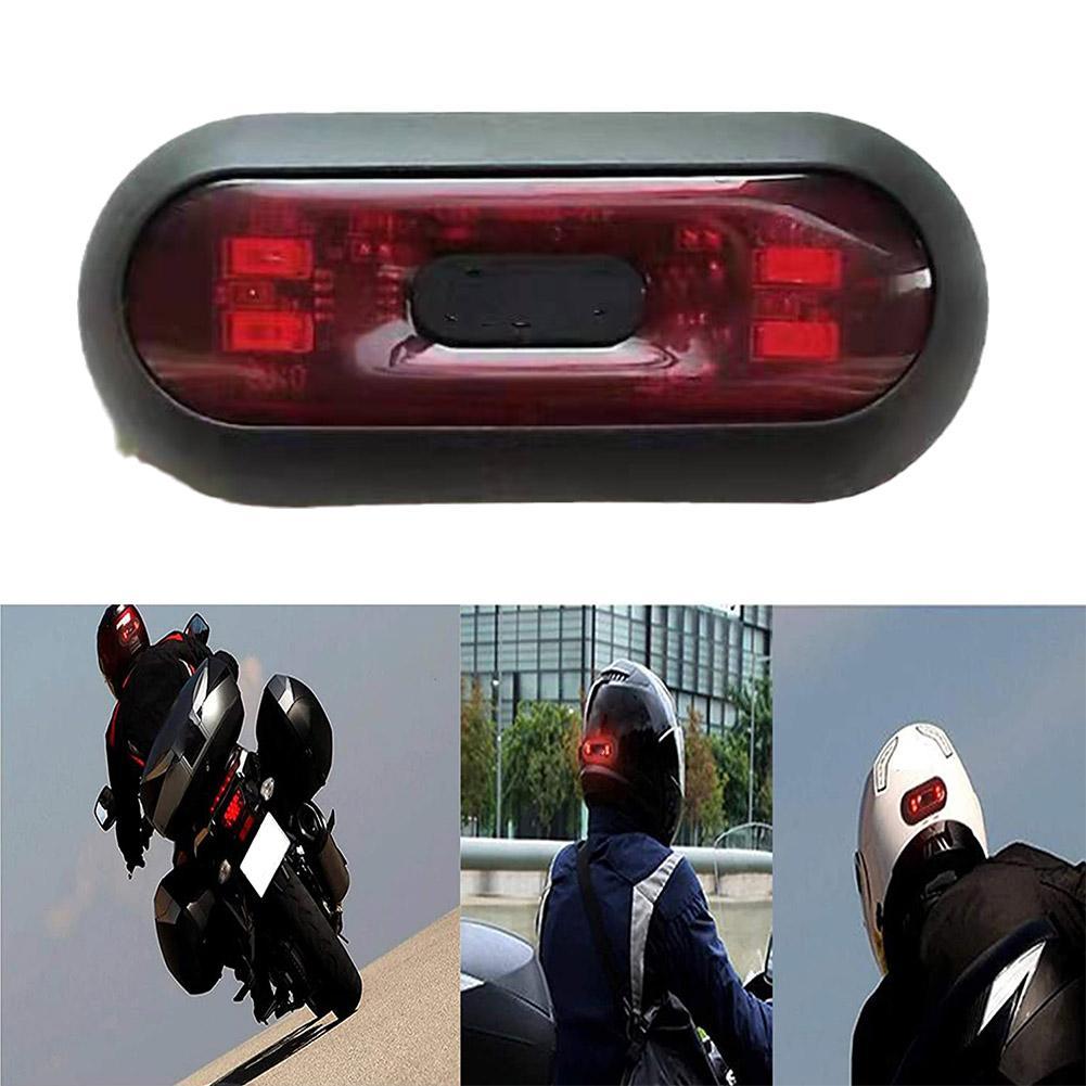 Luz trasera para casco de motocicleta, luz de advertencia intermitente, resistente al agua, todoterreno, ATV, modificado
