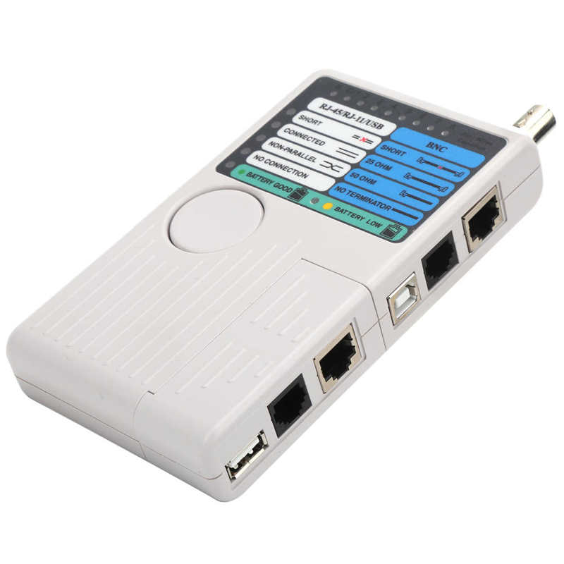 Multifunctional Cable Tester Wire Network Cable Metal Wire Remote Continuity Detection Tool for BNC RJ11 High-Accuracy
