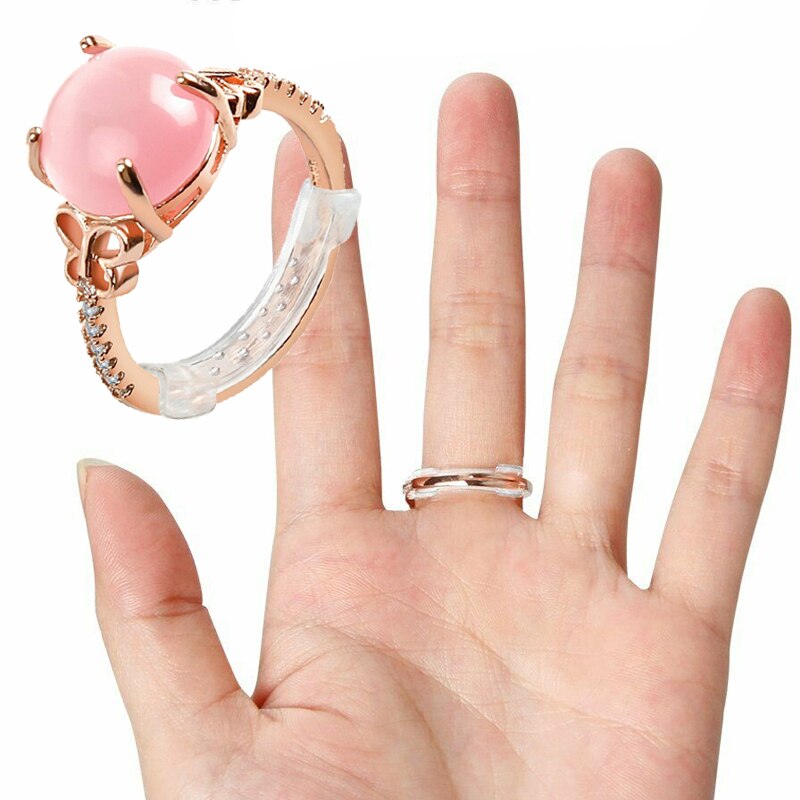 12PCS Silicone Invisible Ring Size Adjuster Reducer Ring Sizer Fit Any Rings