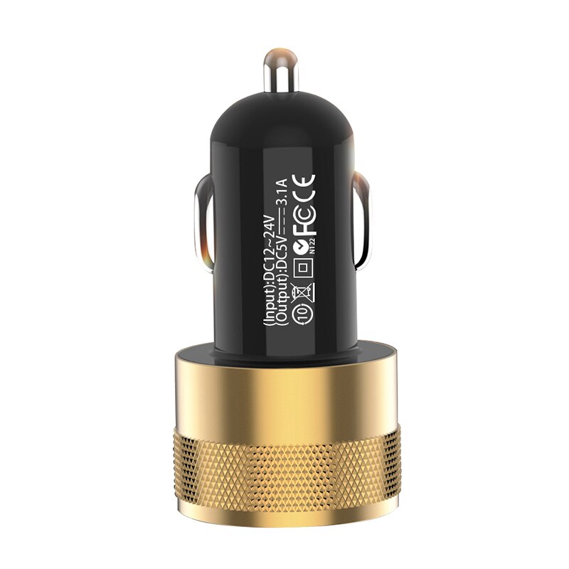 Digitales kfz-ladegerät mit 2 a usb-anschlüssen, led-anzeige und dual-usb-  qc3.0- schnellladeadapter für samsung  s20 s10 s9 s8 plus und huawei  p40 p30