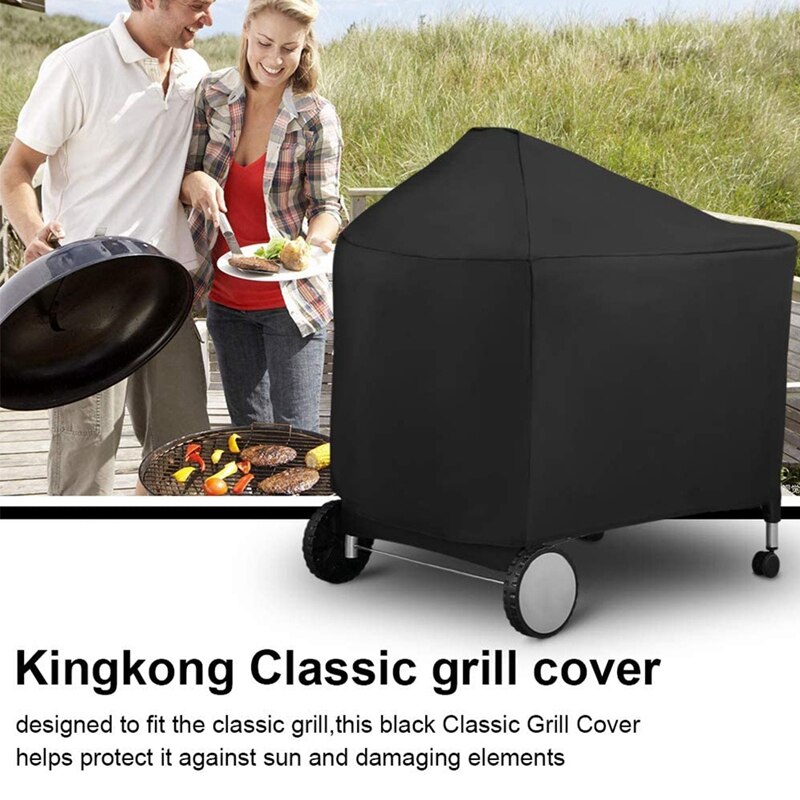 -Waterproof BBQ Grill Protective Cover For Weber 7152 Charcoal Grills Outdoor Camping BBQ Accessories 124X65x101cm