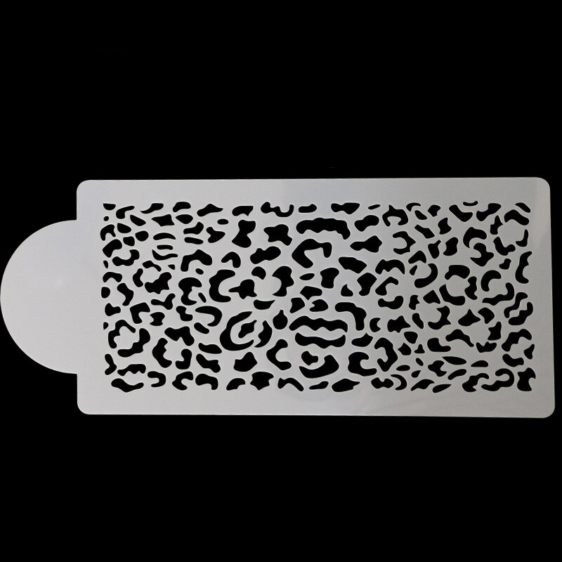Aomily 4 stk/sett sebra leopard print vill stil kake sjablong airbrush maleri form kaker fondant kake mousse dekorasjonsformer