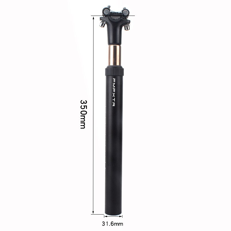 Bicycle Suspension Seatpost Shock Absorber Damping MTB Mountain Bike Seat post Bicycle Seat Tube 27.2/28.6/31.6/33.9mmx350mm: 31.6x350mm Black