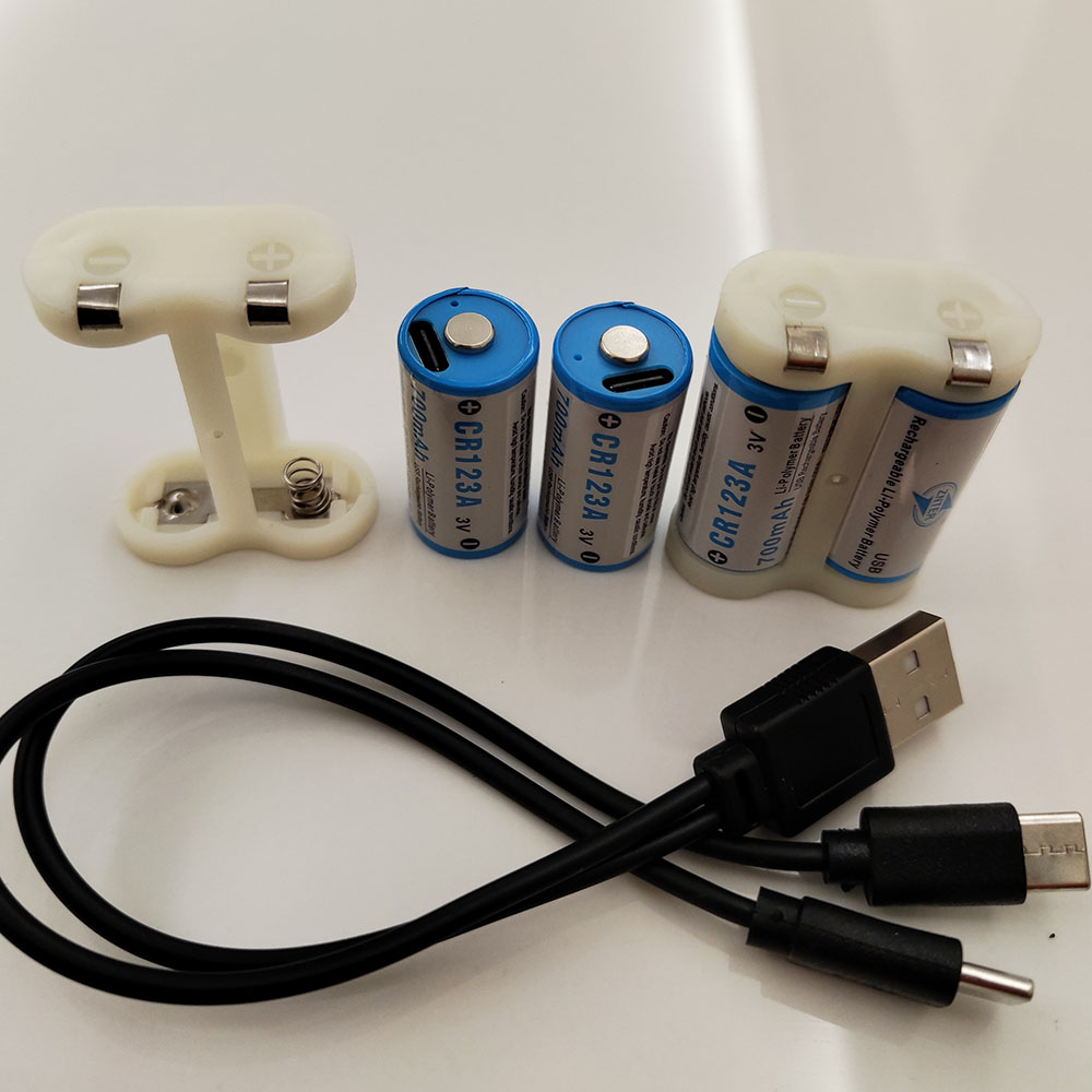 znter 2CR5 6V 700mah TYPE C usb rechargeable polymer 2CR5 rack 6V constant voltage lithium battery: GRAY