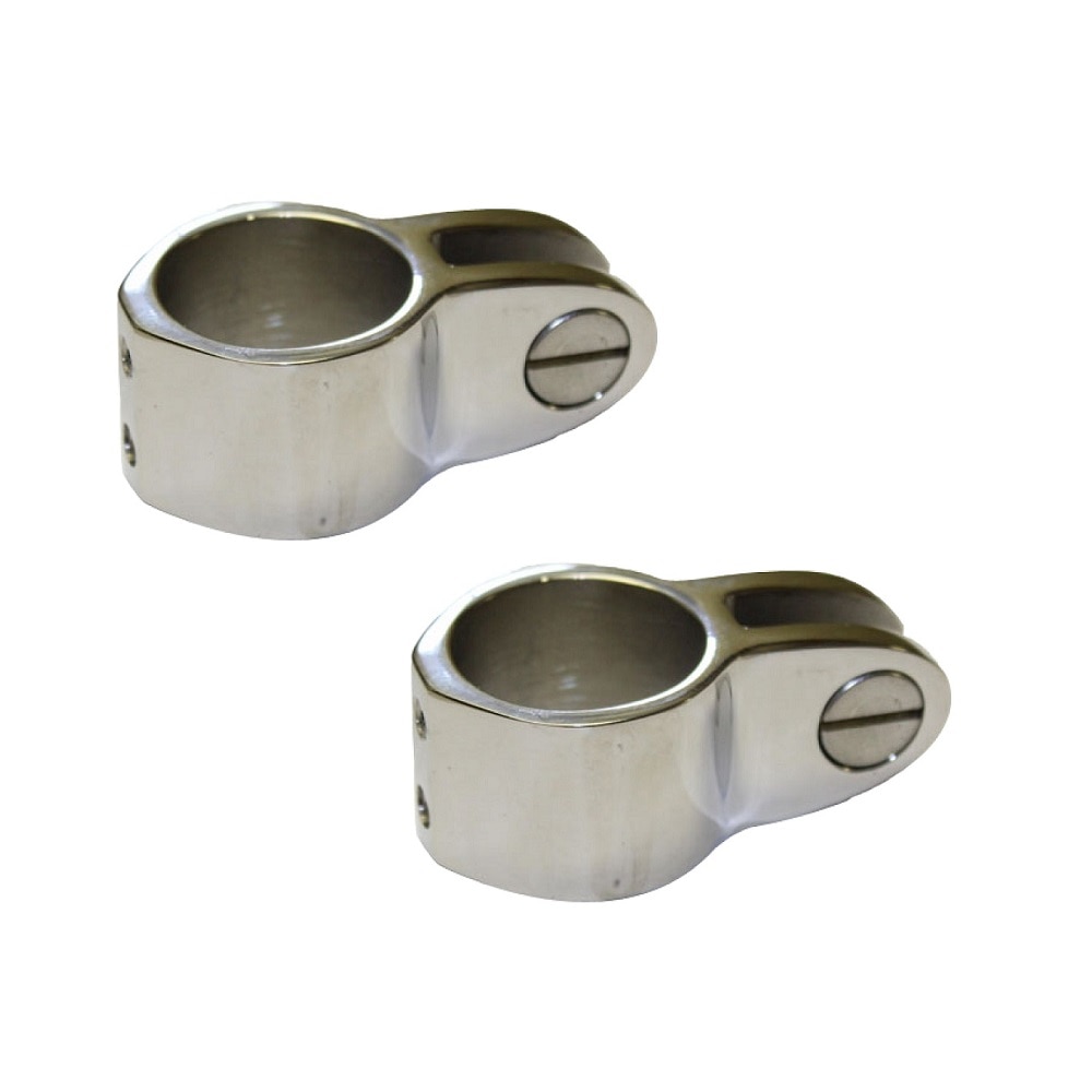 2 stuks 316 bimini-bovenkaakslides 7/8 " 1 " spiegelpolijst, zware kwaliteit voor maritieme jachthardware