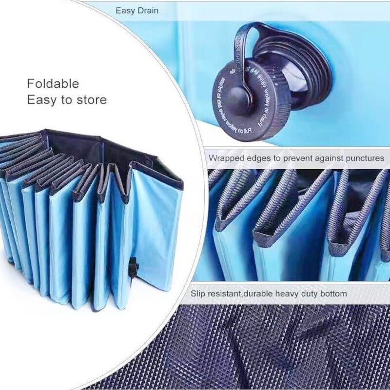 Nowy składany brodzik dla dzieci pcv zwierzę domowe wanna składana umywalka dla psów koty szczeniak kotek prysznic basen dom zwierzę domowe składany basen