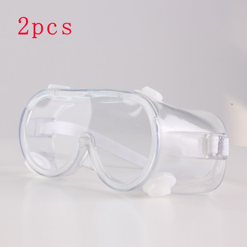 CK Tech.Safety Goggle Glasses Transparent Anti-shock Dust-proof Sand-proof Glasses Clear Protective Worker Eye Protect: 2pcs white