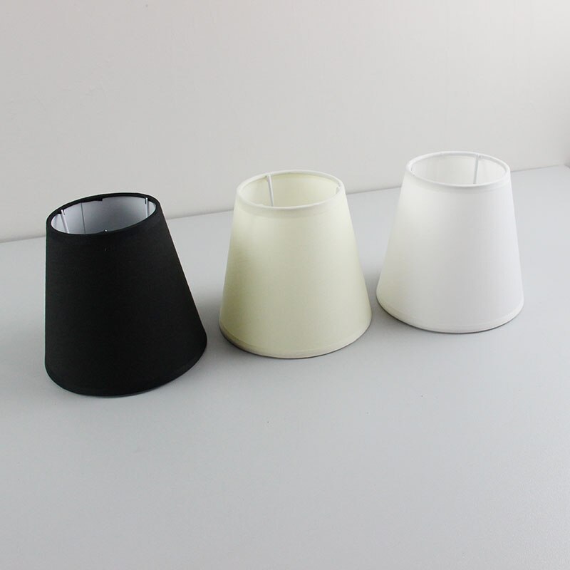 Mini abat-jour de lustre moderne à carreaux, abat-jour en plastique de couleur blanche et noire, en PVC, trou E14 de 3cm, 2 pièces