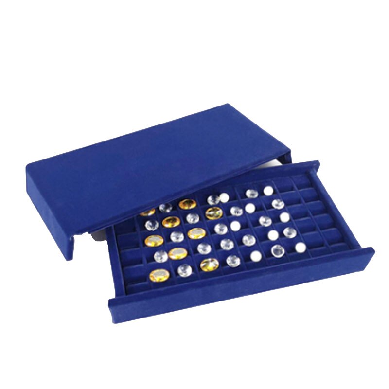Velvet Jewelry Display Holder Blue Ring Necklace Bracelet Jewelry Organizer Storage Stand Engagement Jewelry Counter Showcase: tray20x11x3