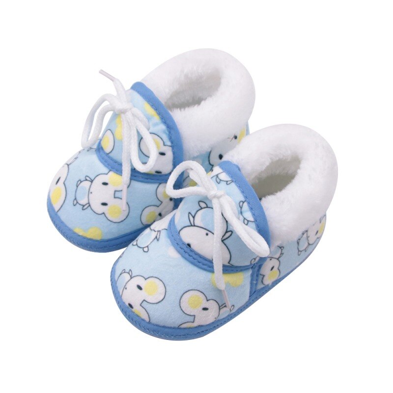 5 stijlen schattige babyschoentjes lente winter warme zachte baby retro print schoentjes katoenen gevoerde baby jongens meisjes laarsjes: Jm0194l