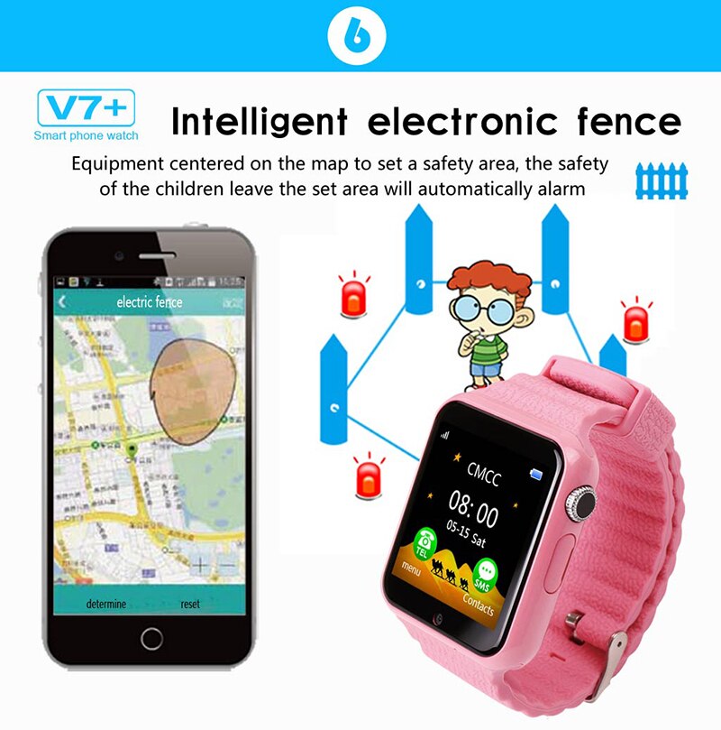 V7 Kinderen Gps Camera Emergency Veiligheid Anti Verloren Waterdichte Horloge Multifunctionele Stap Tracker Telefoon Horloge