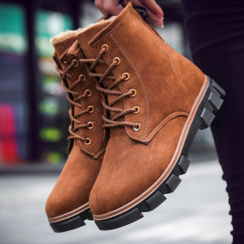 snow boots women boots flat ankle boots Martin boots winter warm ladies cotton shoes women's shoes
