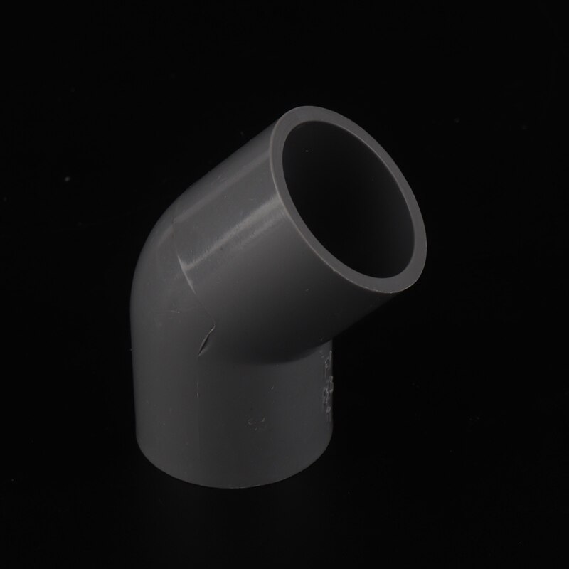 2pcs PVC 20mm 25mm 32mm 40mm 45 Degree Connector for Garden Irrigation Aquarium Adapter Water Tank Water Pipe Elbow Joints: 40mm / Grey