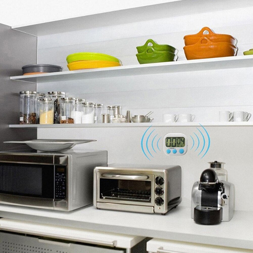 Portable LCD Digital JS-104 Electronic Timer Kitchen Cooking Timer Countdown/Countdown Tool for Sports Watch Bell Reminder