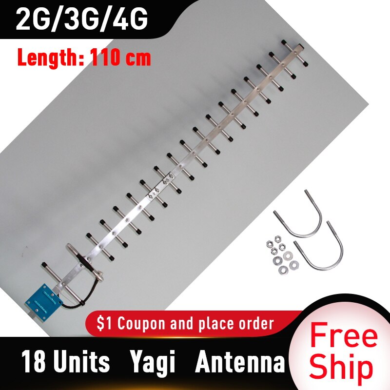 TFXSIGBOS 20dBi guadagno Yagi Antenna 700-2700mhz Antenna esterna 2G 3G 4g Lte Antenna Yagi esterna con N femmina Antenna esterna