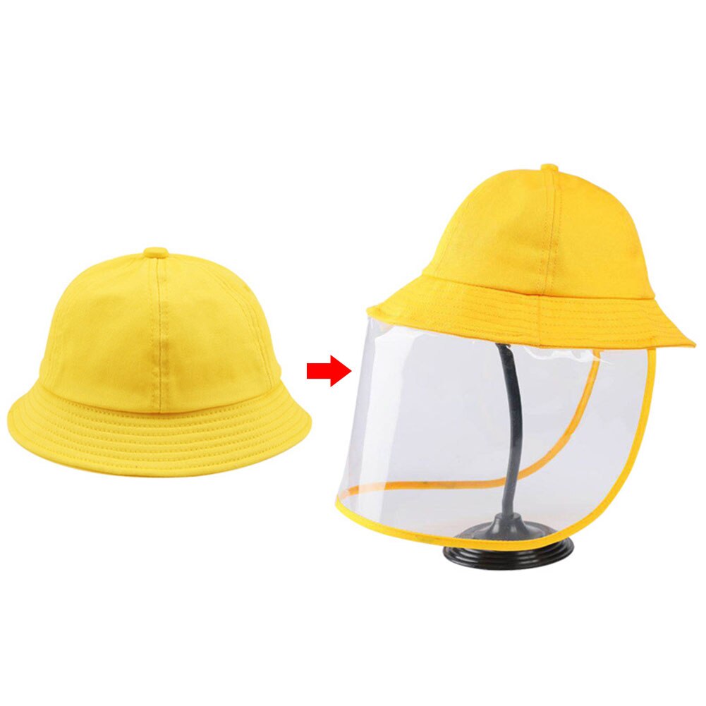 3-10 ans enfant en plein air pêcheur chapeau mignon petit jaune chapeau amovible casquette de protection sunprotectionnvion pour les enfants