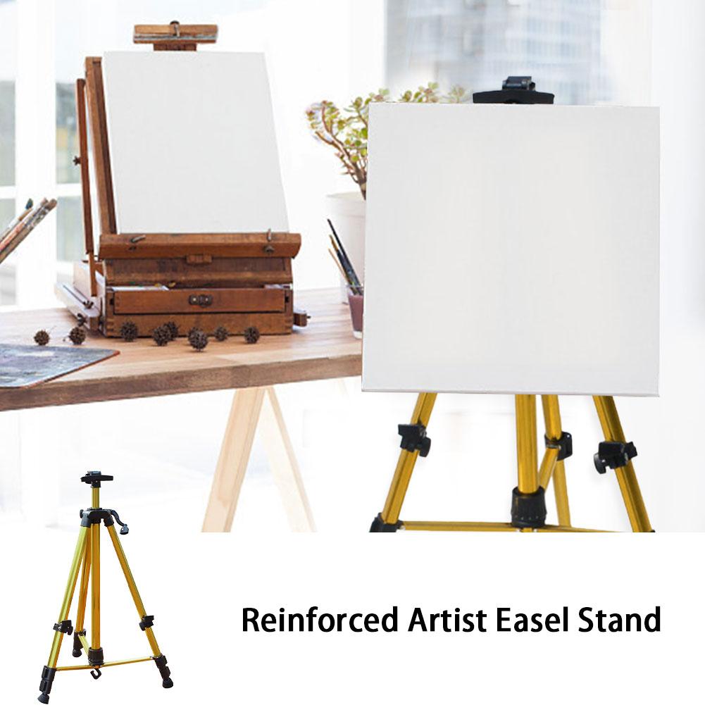 Easel Aluminum Alloy Small Telescopic Sketch Easel Folding Art Easel Metal Tripod Display Adjustable Easel with Portable Bag