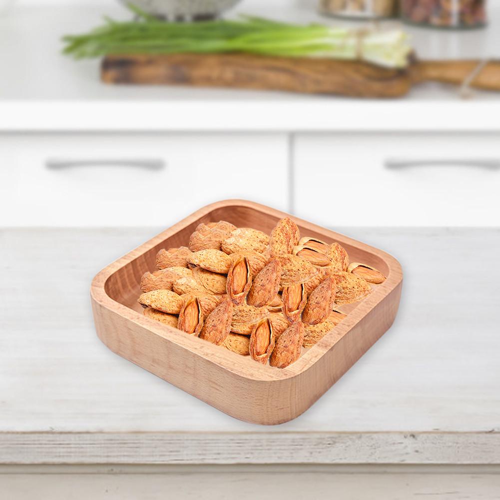 Salad Bowl Japanese Fruit Tray Wooden Salad Bowl Square Salad Plate Platter Tray For Serving Salads Sacks Fruits Decoration
