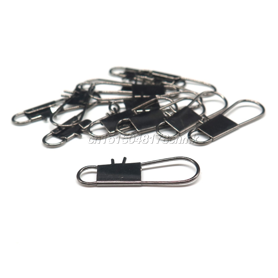 Minfishing 50/100 st/lot typ b fishing snap rostfritt stål fat clip interlock nål krok tillbehör