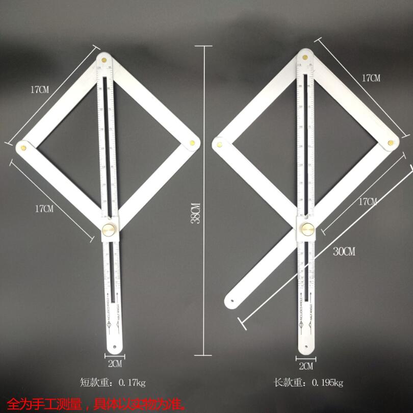 DIY Multi-angle Corner Angle Finder Stainless Steel Protractor Tile Wood Ruler Woodworking Model Craft Angle Square