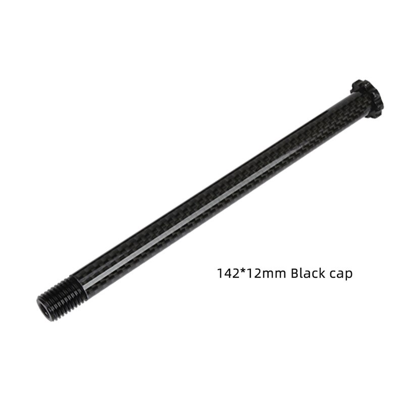 Karbon mtb navaksel gjennom aksel 12/15mm landeveissykkel foran baknav spyd hjulaksel navaksel 15 x 100 12 x 100 12 x 142 12 x 148 15 x 110: 142 x 12mm svart