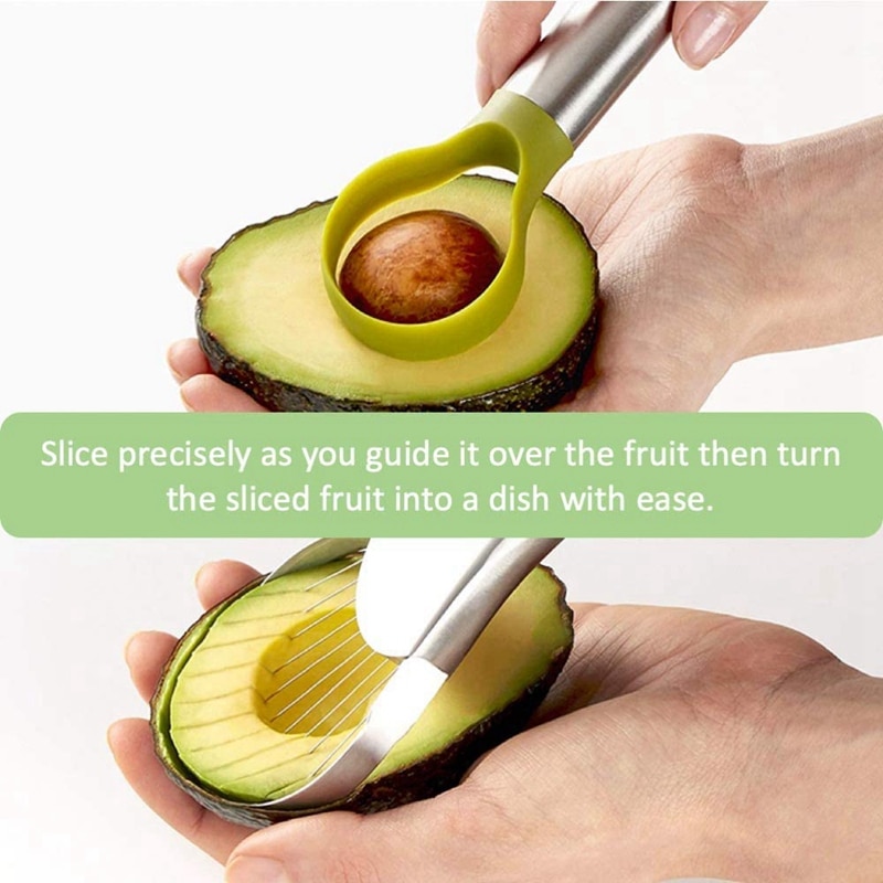 Avocado Slicer, 2 in 1 Avocado Cutter and Peel Remover,Perfect Stainless Steel Avocado Pitter Tool,Upgrated Fruit Cutter
