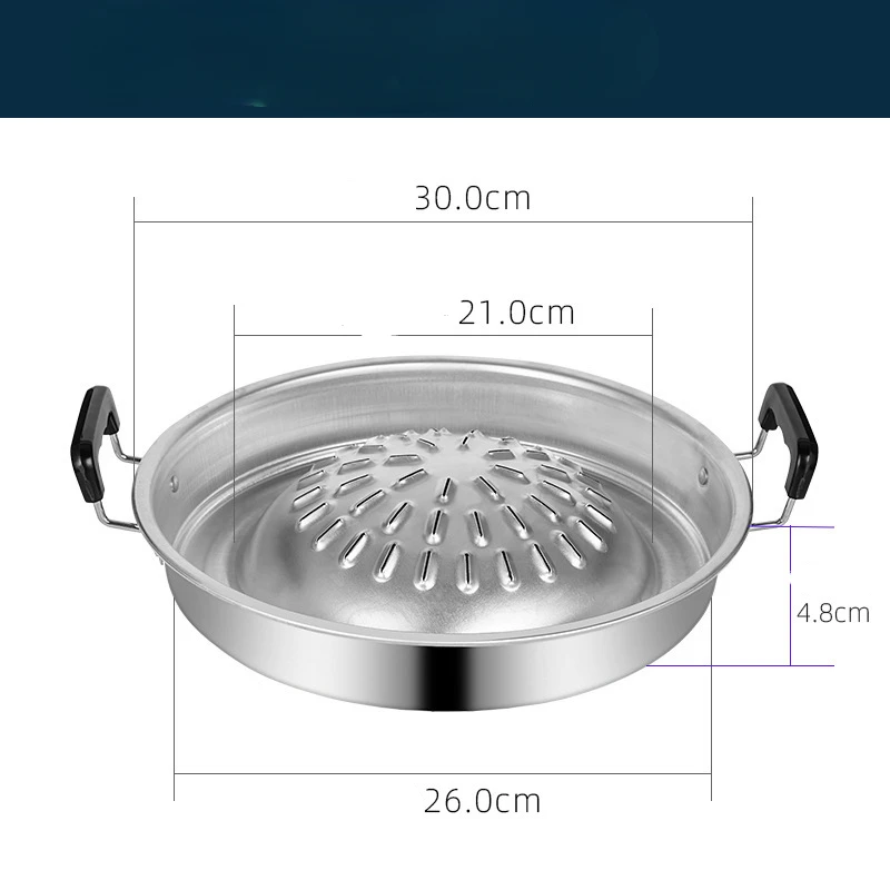 Jkjlorey 13 Inch Rvs Koreaanse Barbecue Multifunctionele Houtskool