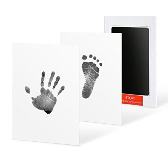 Baby Care Niet Giftig Baby Handafdruk Footprint Opdruk Kit Baby Souvenirs Casting Pasgeboren Voetafdruk Stempelkussen Baby Klei Speelgoed: Black