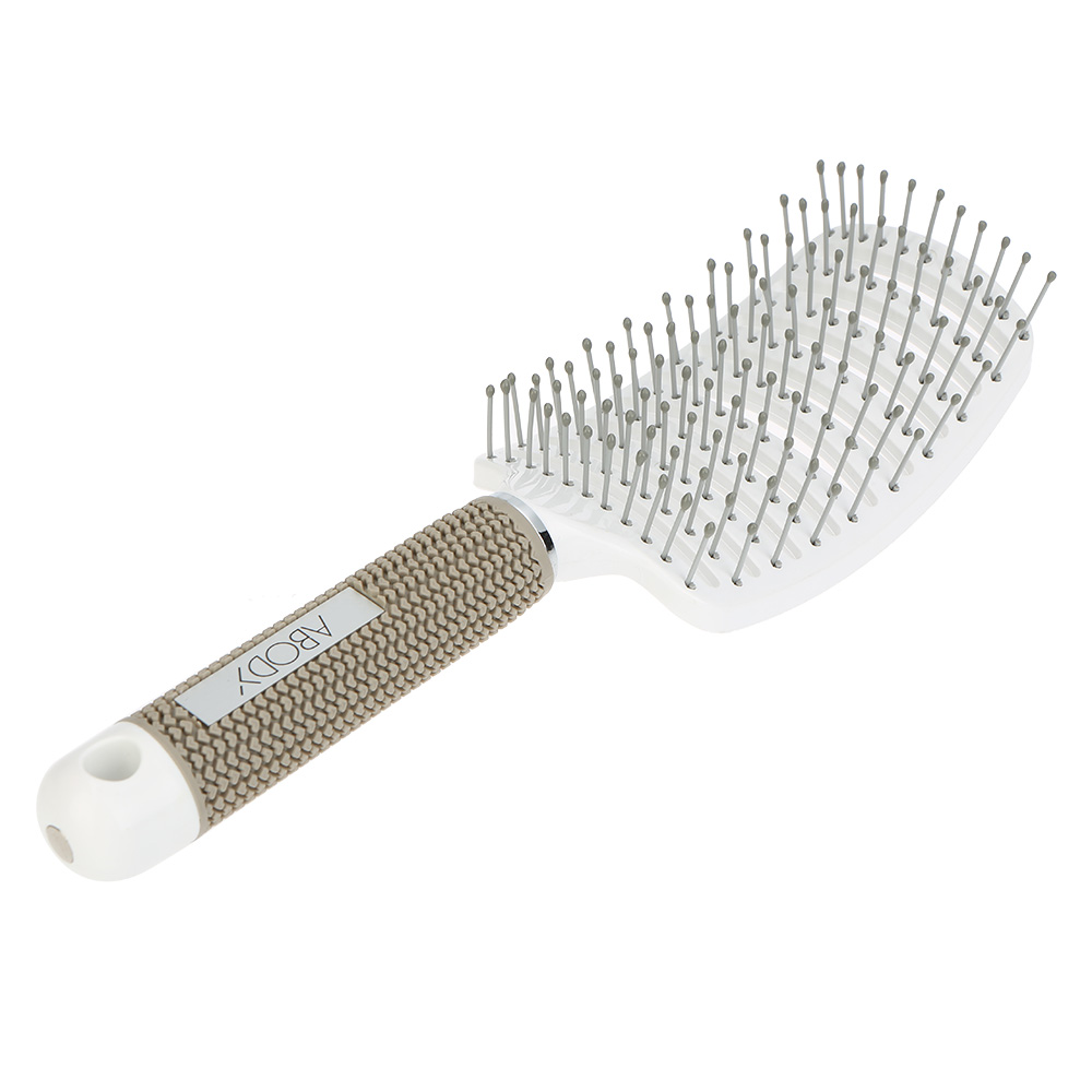 Tipode organismo peine cepillo de pelo cepillo para el pelo mujeres pelo enredo de peluquería de cepillo herramienta peine del pelo: White Abody