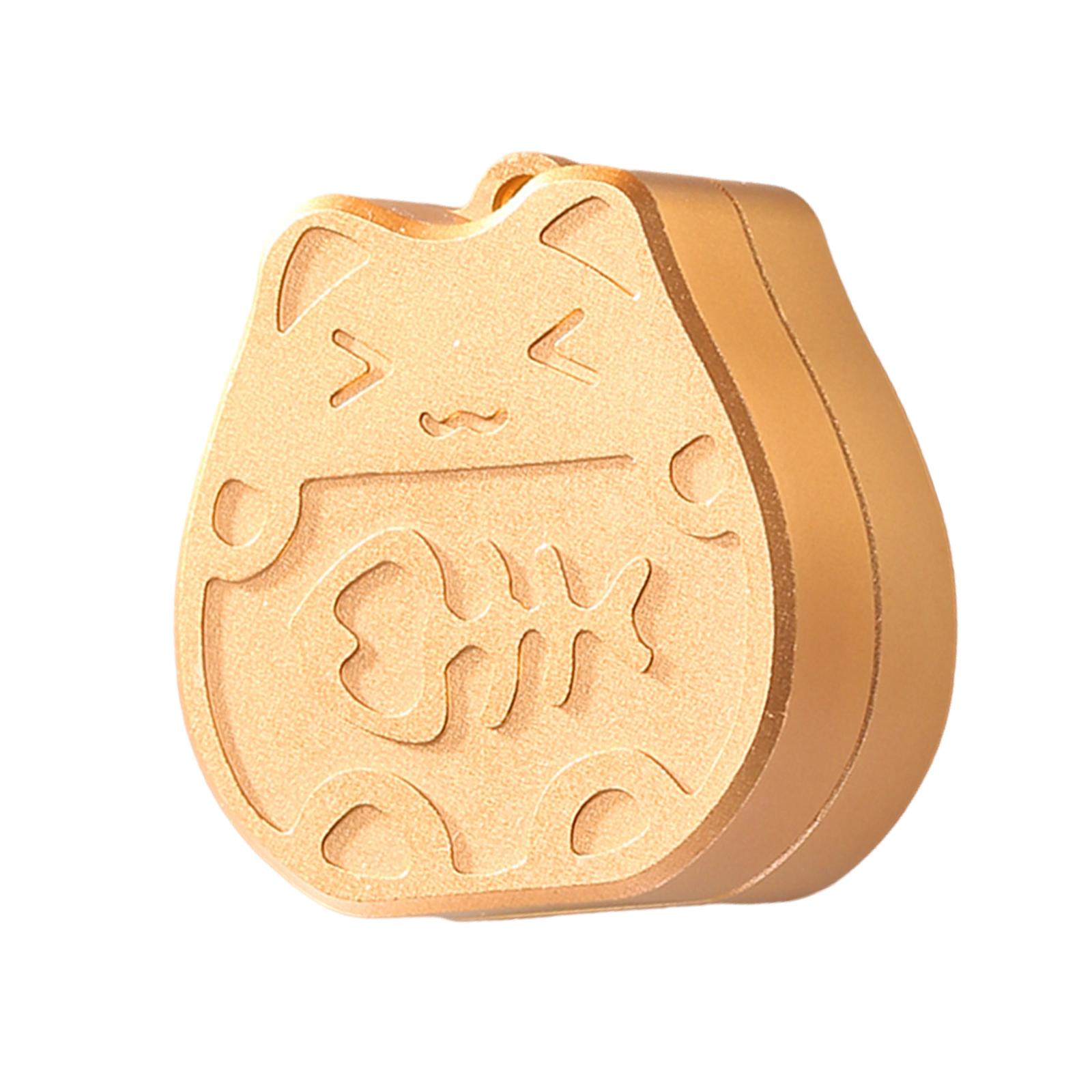 Cat Shaped Magnetic Switch Opener CNC Machined Keyboard Accessories Aluminum Switch Tester for Kailh Switch Mechanical Keyboard: Gold 
