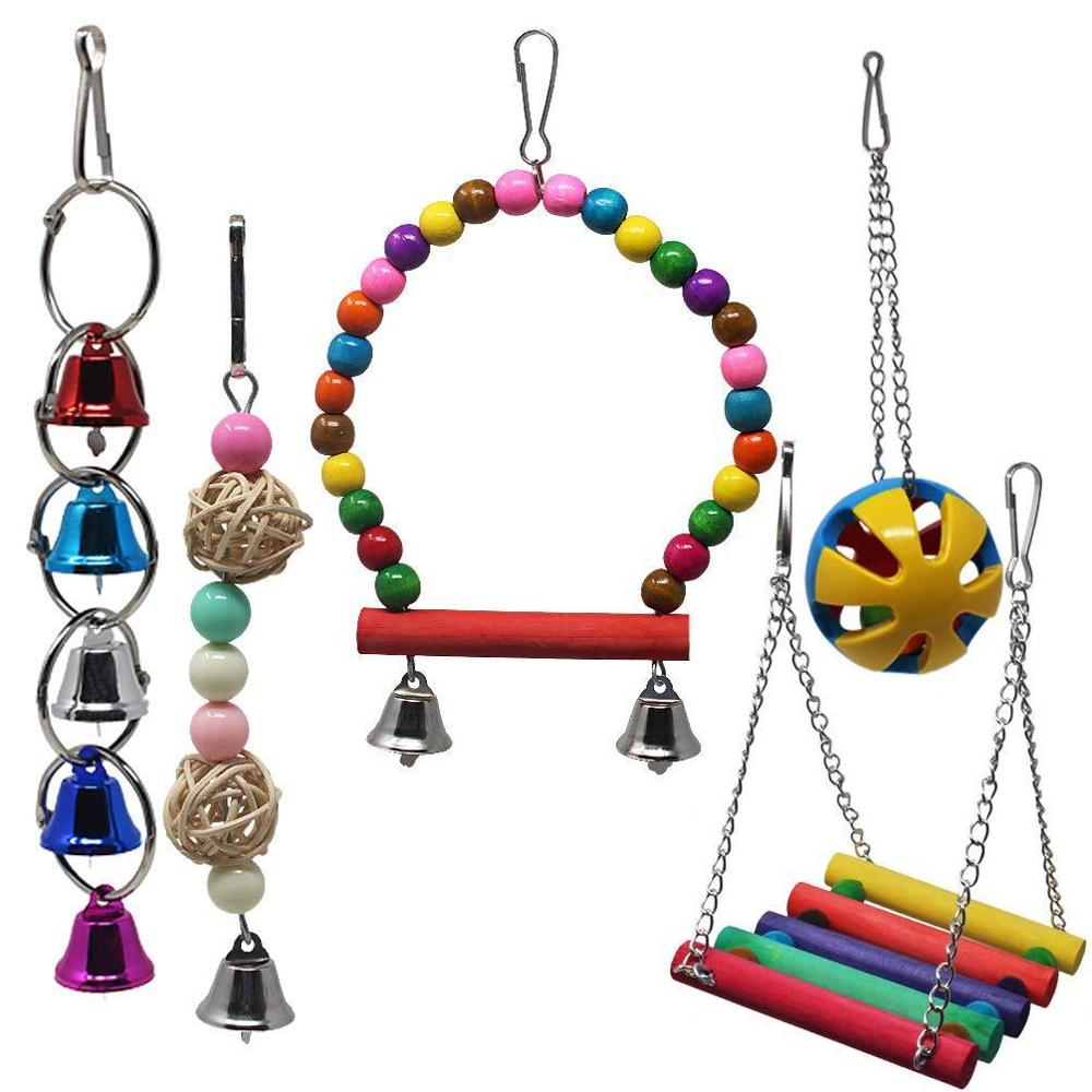 Small and medium parrot toy set, bird toy, pet toy: LN-604--5pcs