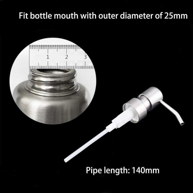 1pcs x 304 Stainless Steel Soap Dispenser Polish Kitchen Sink Liquid Pump for Lotion Replacement Jars Bottles Accessories