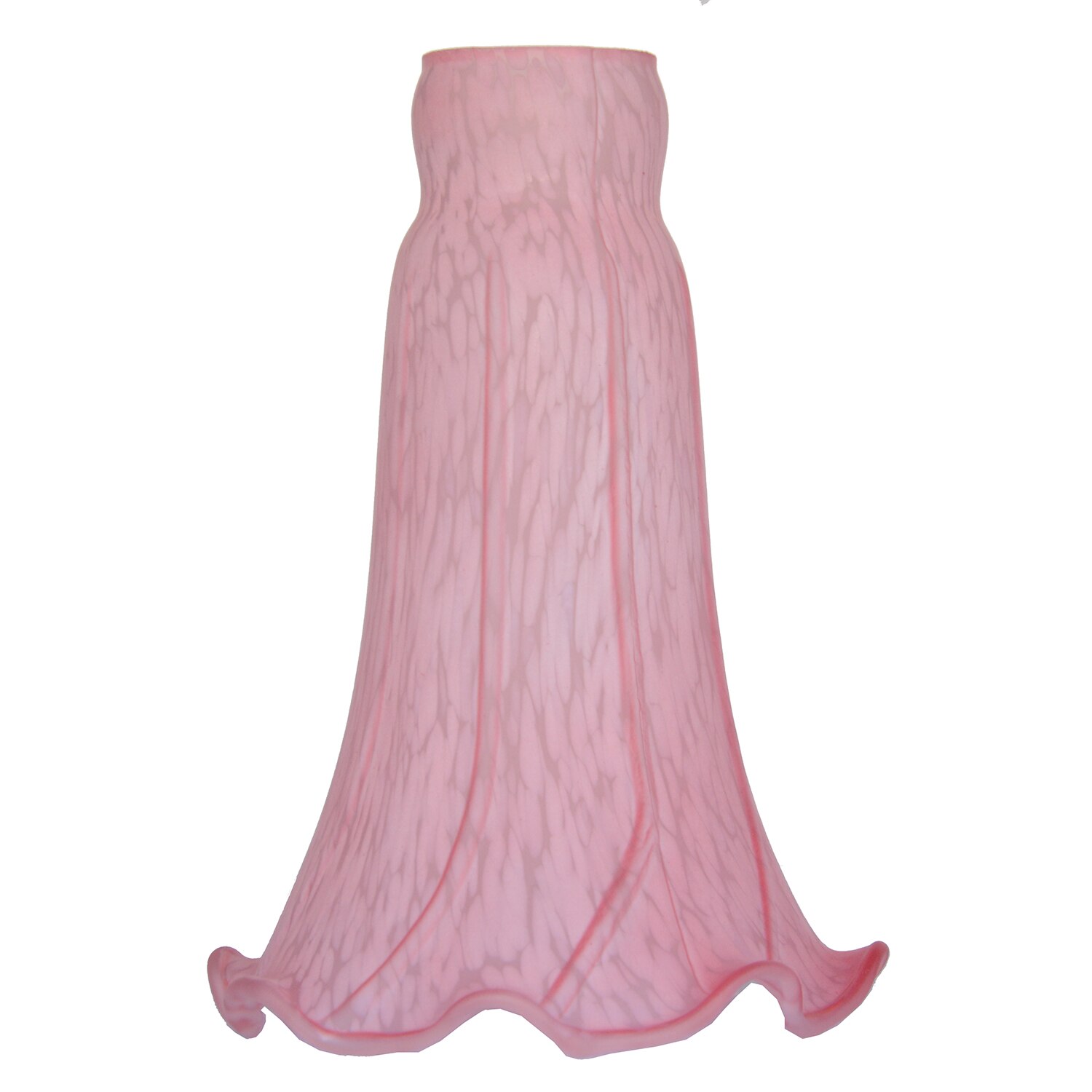 Rosa dam lilje lampeskjerm tulipan glass lampeskjerm erstatning 4.5 "bred  x 6 " høy  x 1.5 "montør