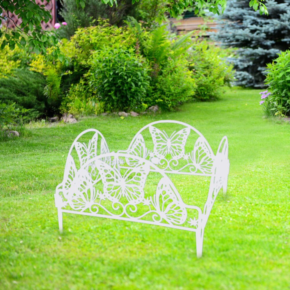 Garden Fence Edge Board Decoration Rail Border Decorative Frame Flexible Wrought Iron Style Ornamental Lawn Terrace Protection