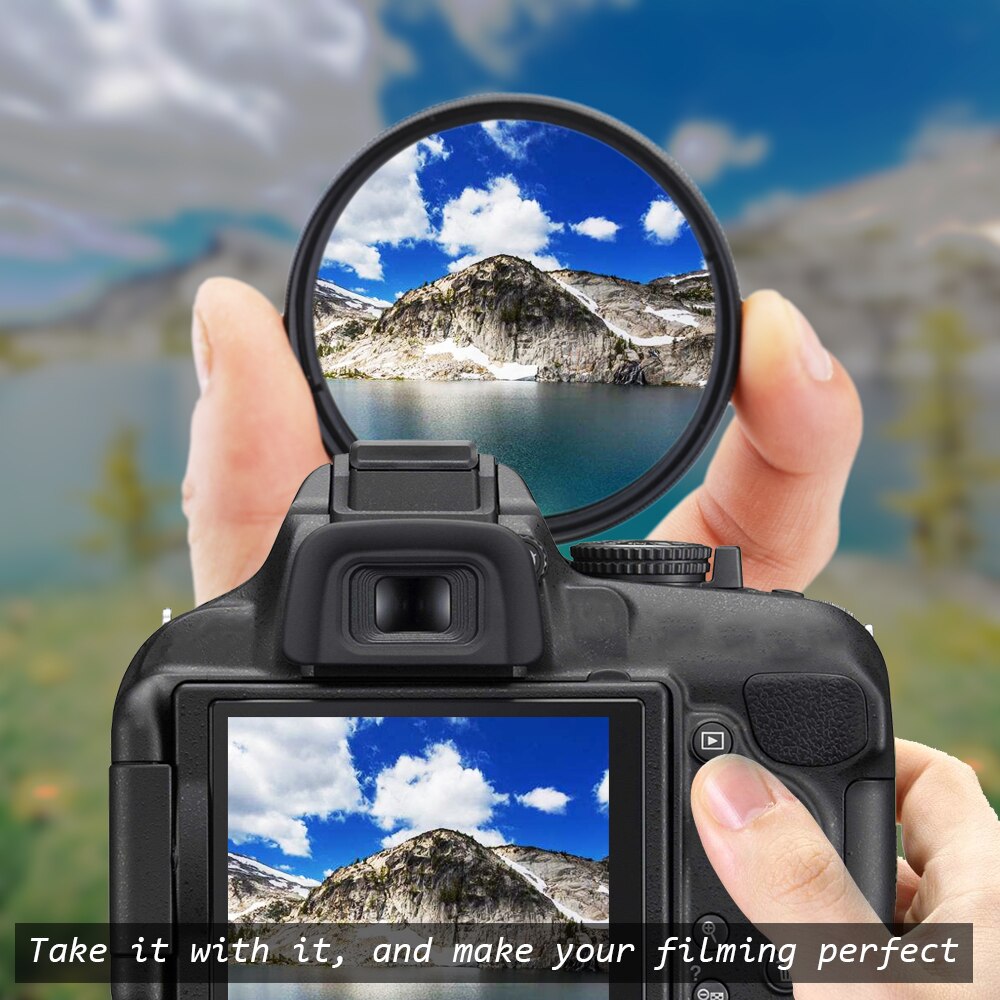 Ensemble objectif et filtre Andoer Kit accessoire appareil photo Compact complet DSLR/reflex accessoires photographie 58mm 52mm