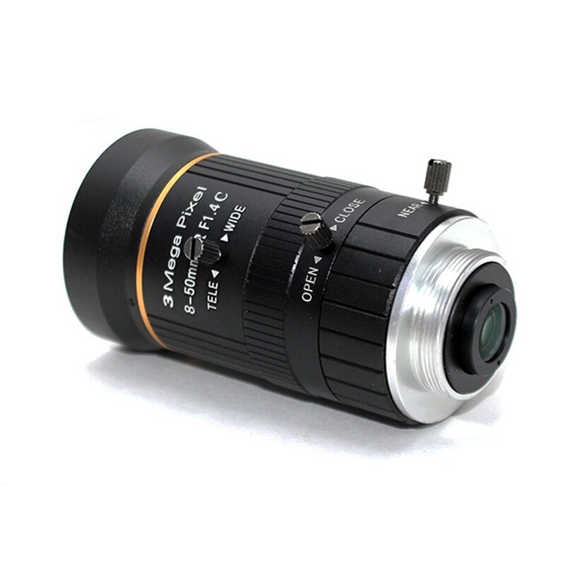 Manual Iris Lens 8-50mm 3MP 1/2 C Mount Industrial Lens Camera Accessories